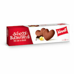 Wernli Petits coeurs chocolatés au beurre 100g