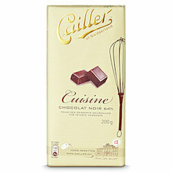 Cailler Plaques de chocolat noir 64% cacao pour cuisiner 2x200g
