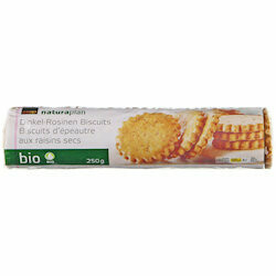 Bio Biscuits à l&#39;épeautre &amp; aux raisins secs 250g