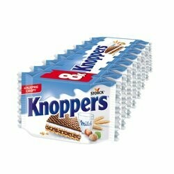 Knoppers Gaufrette au chocolat au lait avec noisettes 8 pièces 200g