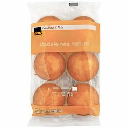 Madeleines nature 6 pièces 220g