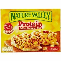 Nature Valley Barres protéinées au caramel beurre salé 4x40g 160g