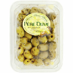 Père Olive Olives vertes à l'ail 400g