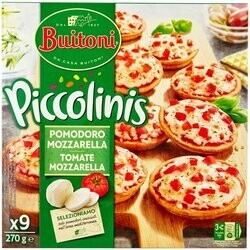 Buitoni Mini pizzas tomates & mozzarella Piccolinis surgelées 9 pièces 270g