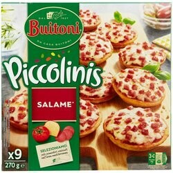 Buitoni Pizzas au salami Piccolinis surgelées 9 pièces 270g