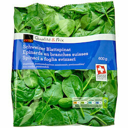 Épinards en branches nature surgelés 600g