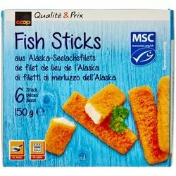 Bâtonnets de lieu MSC panés surgelés 150g