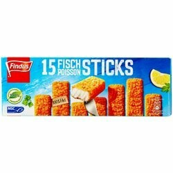Findus Sticks de poisson lieu d&#39;Alaska surgelés 15 pièces 2x450g