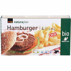 Hamburger bio Surgelé boeuf/porc 4x90g 360g