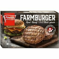 Findus Farmburgers de bœuf surgelés 4 pièces 360g