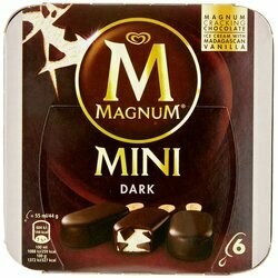 Magnum Mini bâtonnets glacés au chocolat noir 6 pièces 330ml