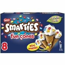 Frisco Cornet de glace Smarties 8 pièces 560ml