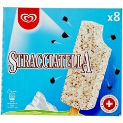 Bâtonnets glacés Lusso Stracciatella 8x80ml 640ml