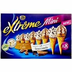 Frisco Mini cornets de glace au café & stracciatella Extrême 8 pièces 480ml