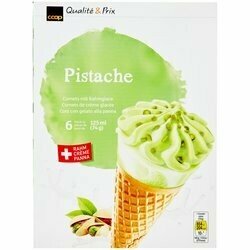 Cornets de glace à la pistache 6 pièces 750ml