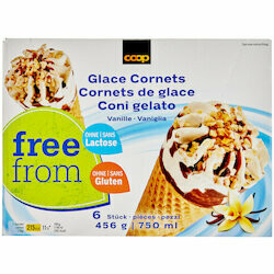 Free From Cornets à la vanille sans lactose 6 pièces 750ml