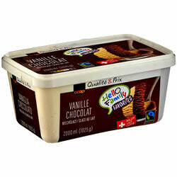 Fairtrade Glace au lait à la vanille &amp; au chocolat 2000ml