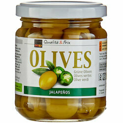 Olives vertes avec jalapeños 120g