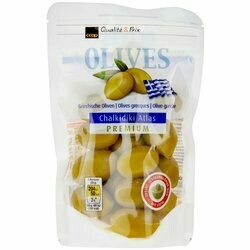 Grosses olives vertes grecques Chalkidiki 185g