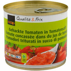 Tomates concassées dans du jus de tomates 230g