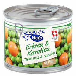 Hero Petits pois &amp; carottes extra fines 125g