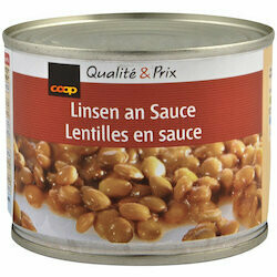 Lentilles avec sauce en conserve 210g