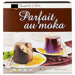 Parfaits glacés au moka 4 pièces 400ml