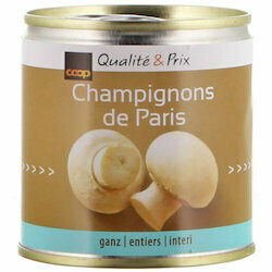 Champignons de Paris entiers en conserve 114g