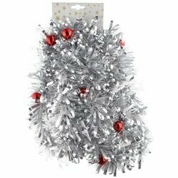 Guirlande d&#39;aluminium argent avec boules