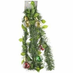 Guirlande avec lumières vertes pour le sapin