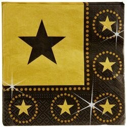Serviettes Hollywood 33x33cm 8 pièces