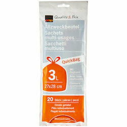 Quick Bag Sacs de poubelle 27x28cm 3 litres 20 pièces