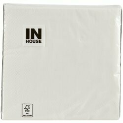 Inhouse Serviettes blanches 30 pièces