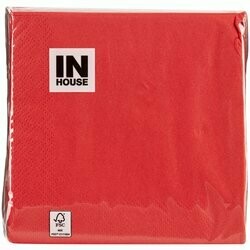 Inhouse Serviettes rouges 50 pièces