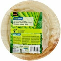 Oecoplan Bols en feuille de palme ronde Ø18cm 10 pièces