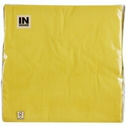 Serviettes jaunes 40cm 50 pièces
