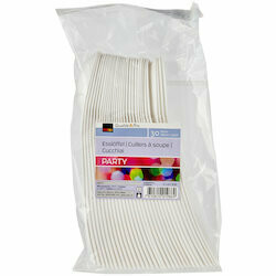 Cuillères à soupe blanches 30 pièces