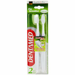 Dentamed Brosses à dents Pro Sensitive Extra Soft assortis 2 pièces
