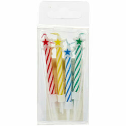 Bougies d&#39;anniversaire cœur &amp; étoile 8 pièces