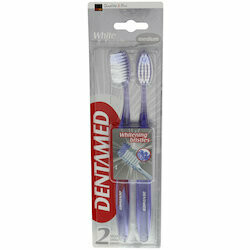 Dentamed Brosses à dents White &amp; Fresh Medium assortis 2 pièces