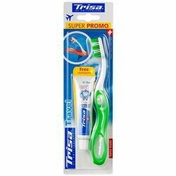 Trisa Brosse à dents de voyage avec dentifrice assortis 1pce