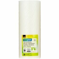 Oecoplan Bougie cylindrique blanche 70x180mm