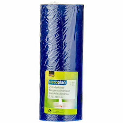 Oecoplan Bougie cylindrique bleue 70x100mm