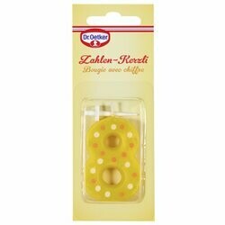 Dr. Oetker Bougie chiffre 8 assortis