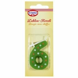 Dr. Oetker Bougie chiffre 6 assortis