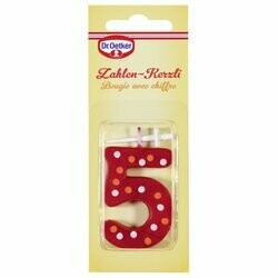 Dr. Oetker Bougie chiffre 5 assortis