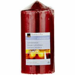 Bougie cylindrique rouge foncé 70x150mm