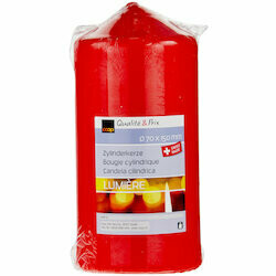 Bougie cylindrique rouge 70x150mm