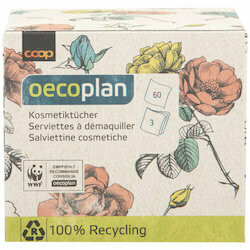 Oecoplan Mouchoirs démaquillants 3-épaisseurs 60 pièces
