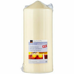 Ecru Cylinder Candle